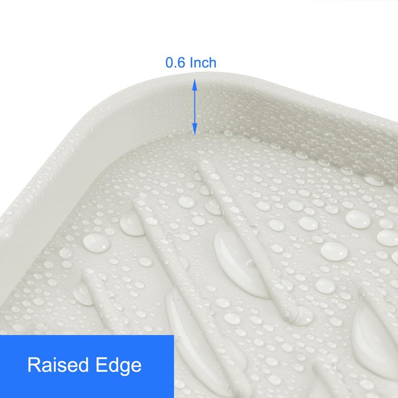 Metopets Sponge Holder with Drain Spout, Silicone Sponge Tray for Kitchen Sink, Rubber Soap Dish for Shower Bathroom (Beige, 4.7"" x 3.6"") - Image 4